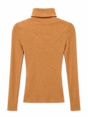 New Look Camel Ribbed Turtleneck Top